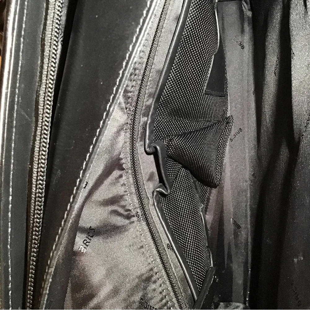 Bric’s black nylon/leather laptop shoulder bag